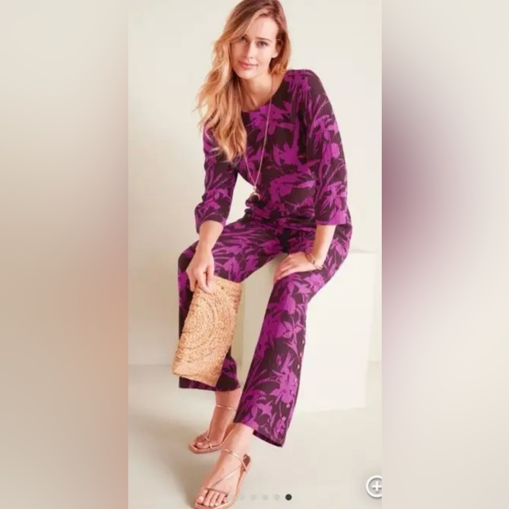 Soft surroundings Oceo Gauze Tunic and Matching Wide Leg Pants.